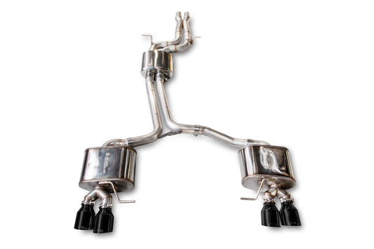 AWE Tuning Touring Edition Exhaust for 8R SQ5 - Quad Outlet, Diamond Black Tips (3015-43056)