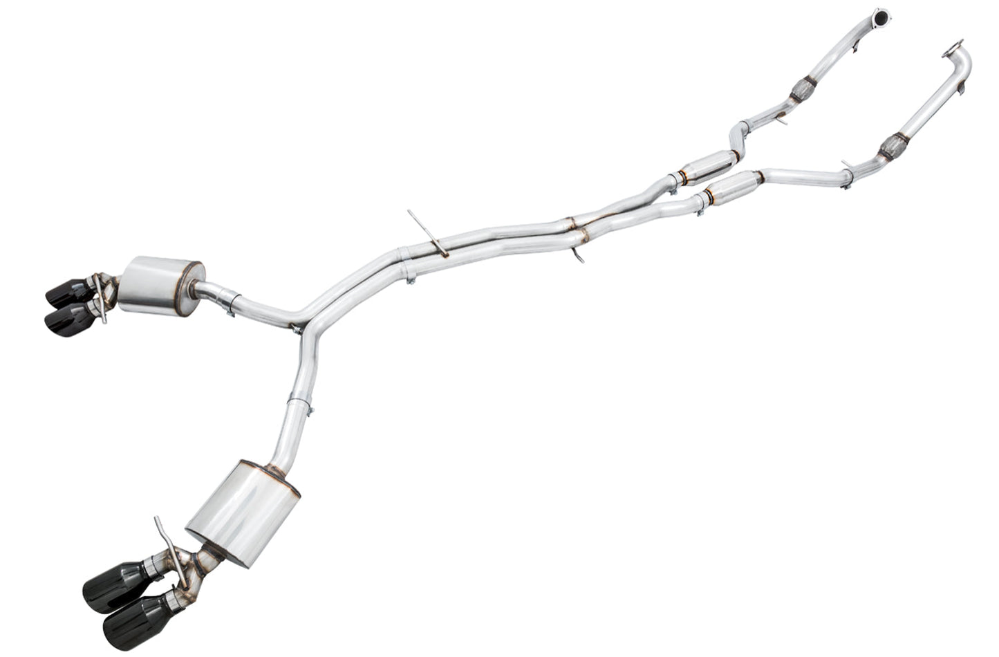 AWE Tuning Touring Edition Exhaust for Audi B9 S5 Coupe - Diamond Black 102mm Tips (3015-43092)
