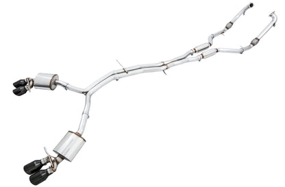 AWE Tuning Touring Edition Exhaust for Audi B9 S5 Coupe - Diamond Black 102mm Tips (3015-43092)