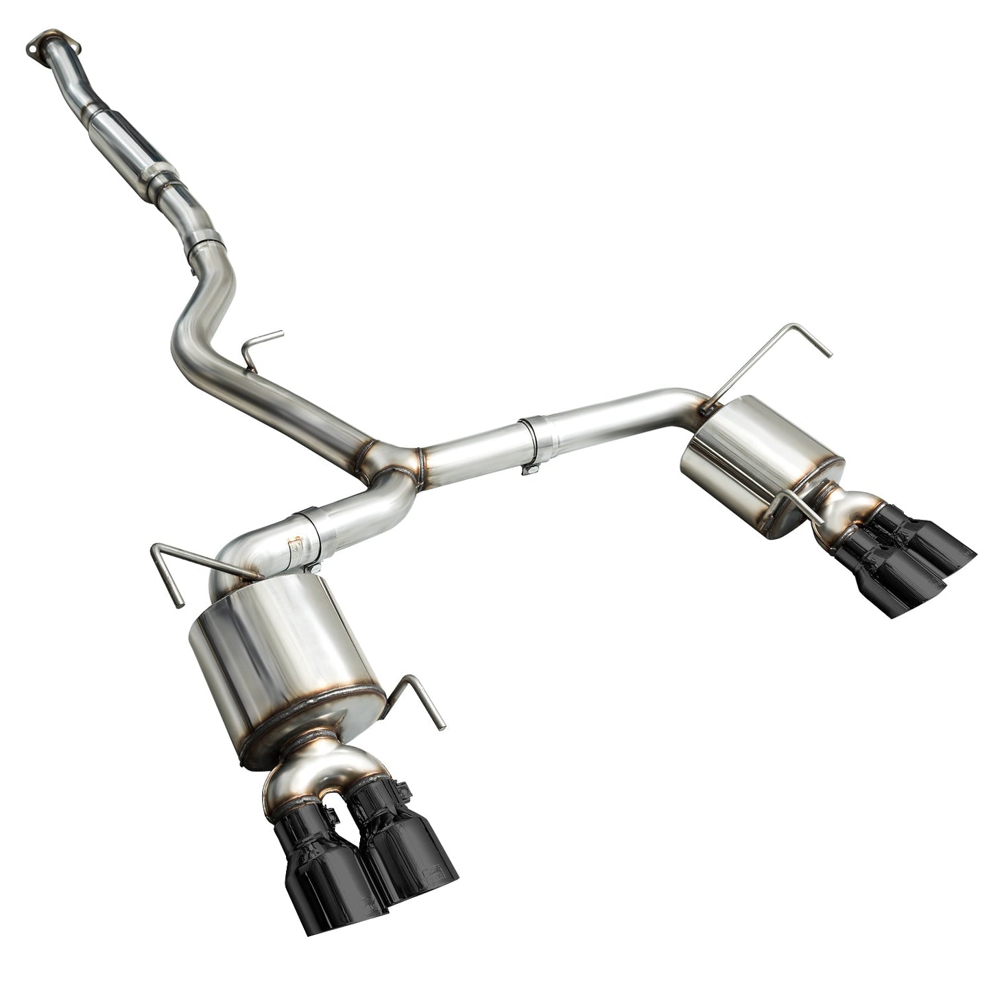 AWE Tuning Touring Edition Exhaust for 2015+ VA WRX Sedan - Diamond Black Quad Tips (102mm) (3015-43102)