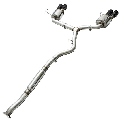 AWE Tuning Touring Edition Exhaust for 2015+ VA WRX Sedan - Diamond Black Quad Tips (102mm) (3015-43102)