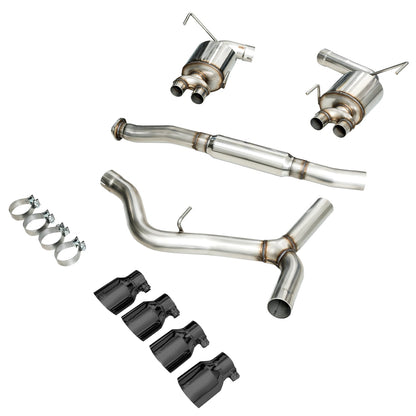 AWE Tuning Touring Edition Exhaust for 2015+ VA WRX Sedan - Diamond Black Quad Tips (102mm) (3015-43102)