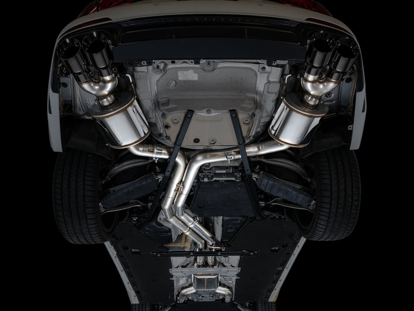 AWE Tuning Touring Edition Exhaust - Diamond Black Tips for 19-23 Audi C8 S6/S7 (3015-43107)