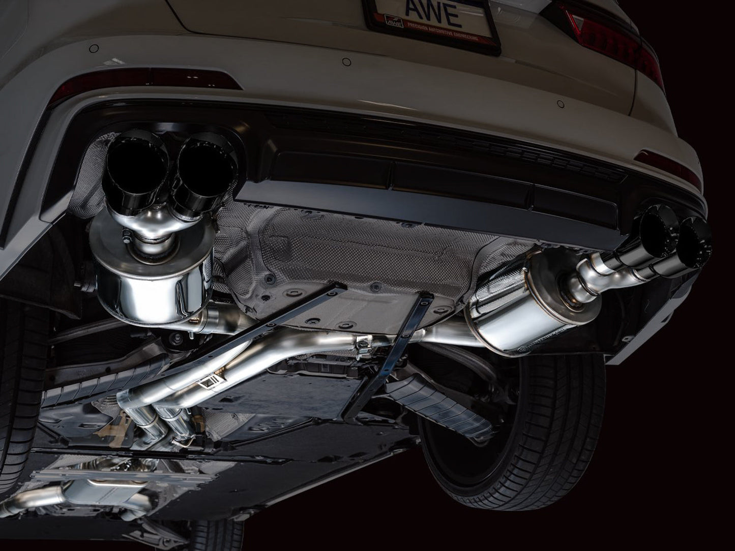 AWE Tuning Touring Edition Exhaust - Diamond Black Tips for 19-23 Audi C8 S6/S7 (3015-43107)