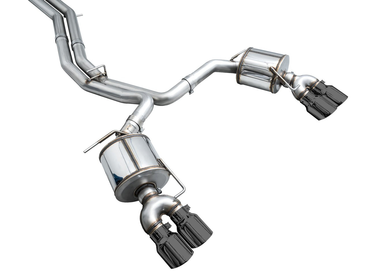 AWE Tuning Touring Edition Exhaust - Diamond Black Tips for 19-23 Audi C8 S6/S7 (3015-43107)