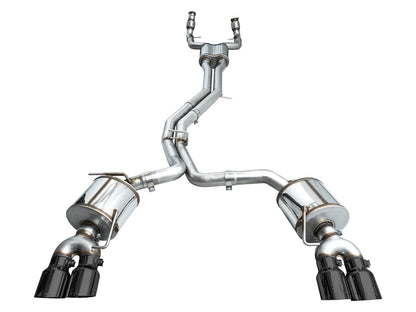 AWE Tuning Touring Edition Exhaust - Diamond Black Tips for 19-23 Audi C8 S6/S7 (3015-43107)