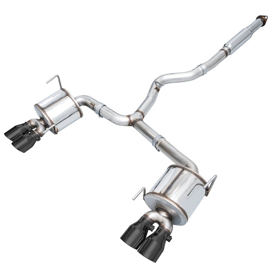 AWE Tuning Touring Edition Exhaust for VA STI / GV WRX / GV STI Sedan - Diamond Black Quad Tips (102mm) (3015-43108)