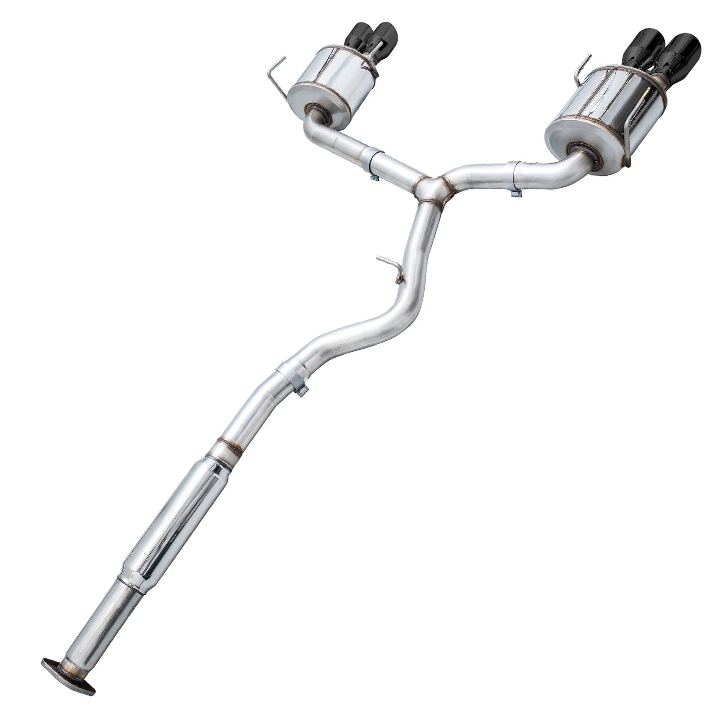 AWE Tuning Touring Edition Exhaust for VA STI / GV WRX / GV STI Sedan - Diamond Black Quad Tips (102mm) (3015-43108)