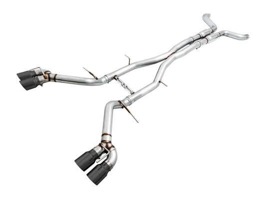 AWE Tuning Track Edition Cat-back Exhaust for Gen6 Camaro SS / ZL1 - Resonated - Diamond Black Tips (Quad Outlet) (3015-43112)