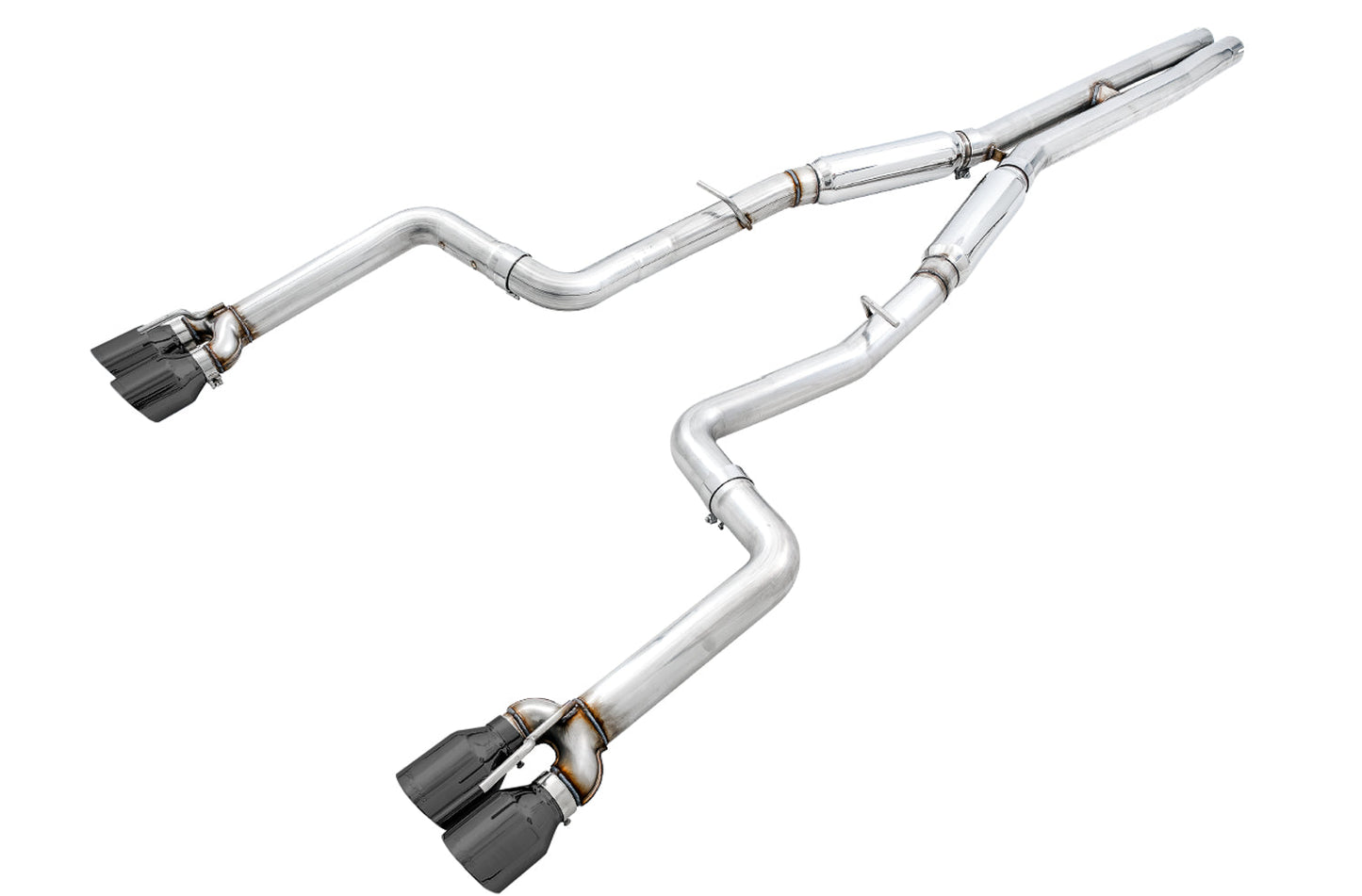 AWE Tuning Track Edition Exhaust for 17+ Challenger 5.7 - Diamond Black Quad Tips (3015-43152)