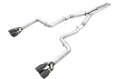 AWE Tuning Track Edition Exhaust for 17+ Challenger 5.7 - Diamond Black Quad Tips (3015-43152)