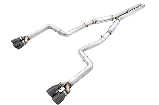 AWE Tuning Track Edition Exhaust for 17+ Challenger 5.7 - Diamond Black Quad Tips (3015-43152)