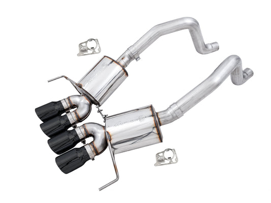 AWE Tuning Touring Edition Axleback Exhaust for C7 Corvette Stingray / Z51 / Grand Sport / Z06 / ZR1 - Diamond Black Tips (includes AWE Tuning AFM valve simulators) (3015-43143)