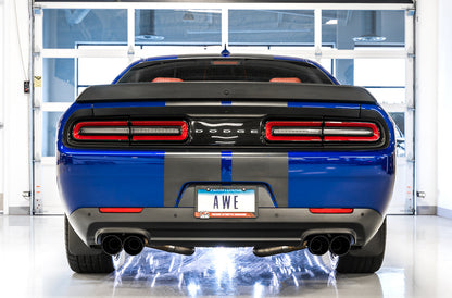 AWE Tuning Track Edition Exhaust for 17+ Challenger 5.7 - Diamond Black Quad Tips (3015-43152)