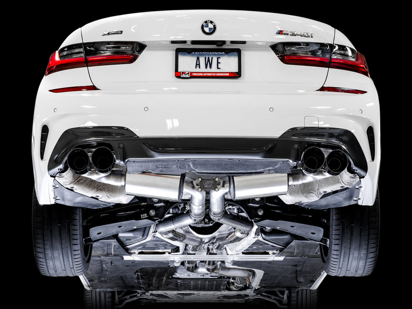 AWE Tuning Non-Resonated Touring Edition Exhaust for G2X M340i / M440i - Diamond Black Tips (3015-43156)