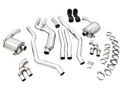 AWE Tuning Non-Resonated Touring Edition Exhaust for G2X M340i / M440i - Diamond Black Tips (3015-43156)