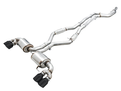 AWE Tuning Resonated Touring Edition Exhaust for G2X M340i / M440i - Diamond Black Tips (3015-43158)