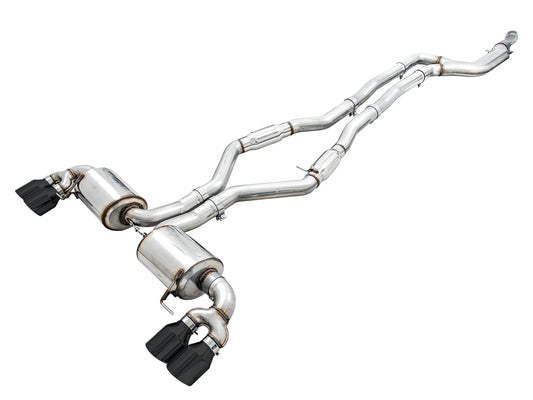 AWE Tuning Resonated Touring Edition Exhaust for G2X M340i / M440i - Diamond Black Tips (3015-43158)