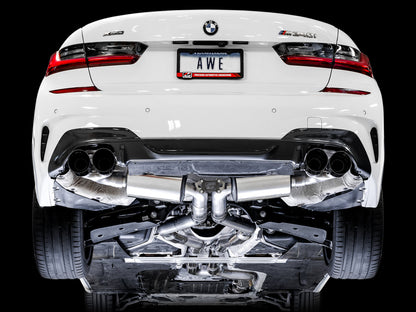 AWE Tuning Resonated Touring Edition Exhaust for G2X M340i / M440i - Diamond Black Tips (3015-43158)
