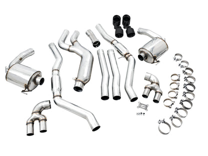 AWE Tuning Resonated Touring Edition Exhaust for G2X M340i / M440i - Diamond Black Tips (3015-43158)