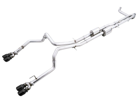 AWE Tuning 0FG Catback Exhaust for Silverado ZR2/Sierra AT4X - Quad Diamond Black Tips (3015-43284)
