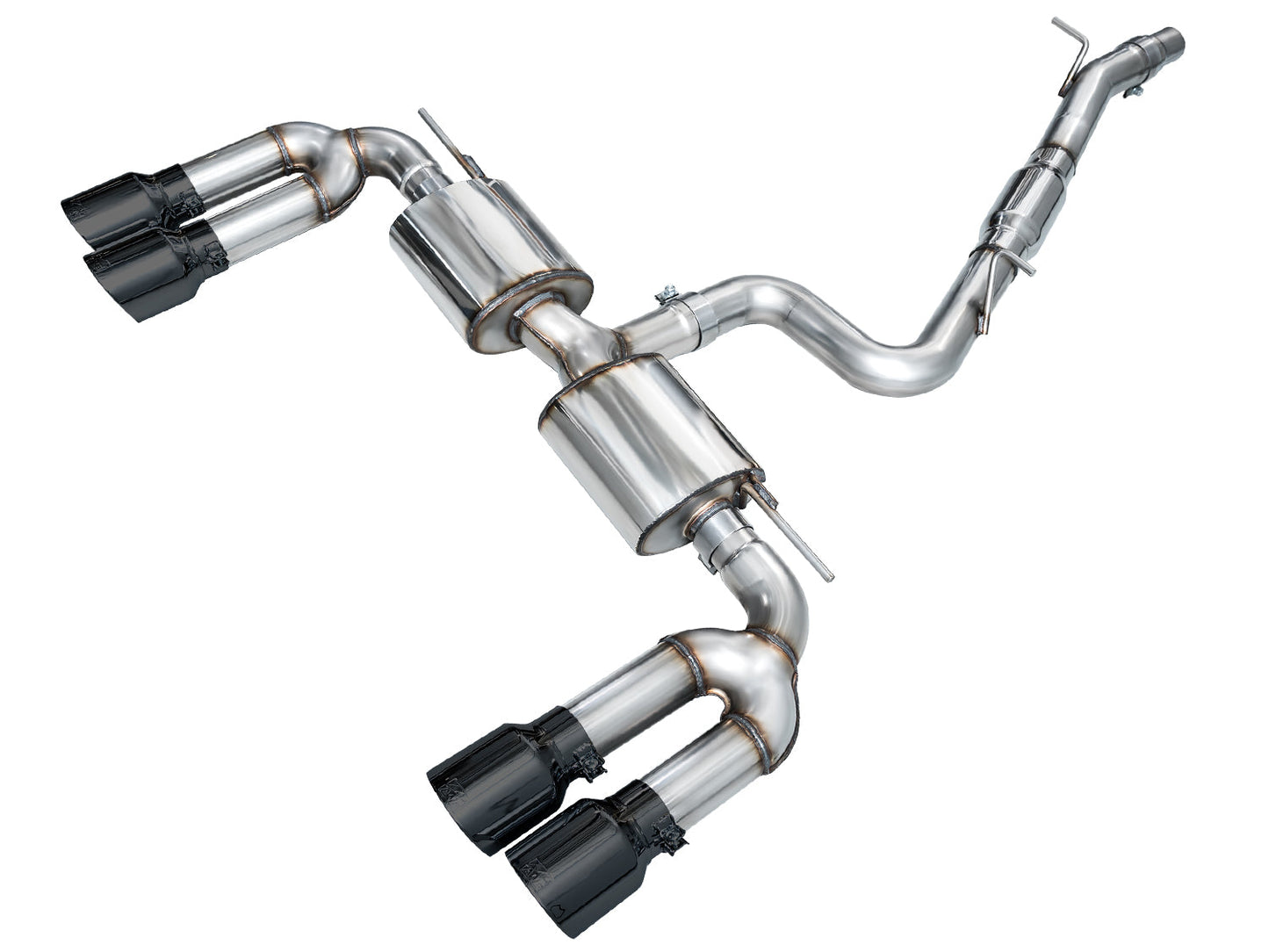 AWE Tuning Touring Edition Exhaust Diamond Black Tips for 22-24 Audi 8Y S3 (3015-43897)