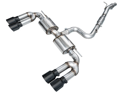 AWE Tuning Touring Edition Exhaust Diamond Black Tips for 22-24 Audi 8Y S3 (3015-43897)