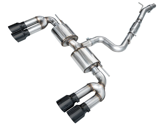 AWE Tuning Touring Edition Exhaust Diamond Black Tips for 22-24 Audi 8Y S3 (3015-43897)