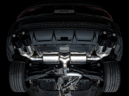 AWE Tuning Touring Edition Exhaust Diamond Black Tips for 22-24 Audi 8Y S3 (3015-43897)
