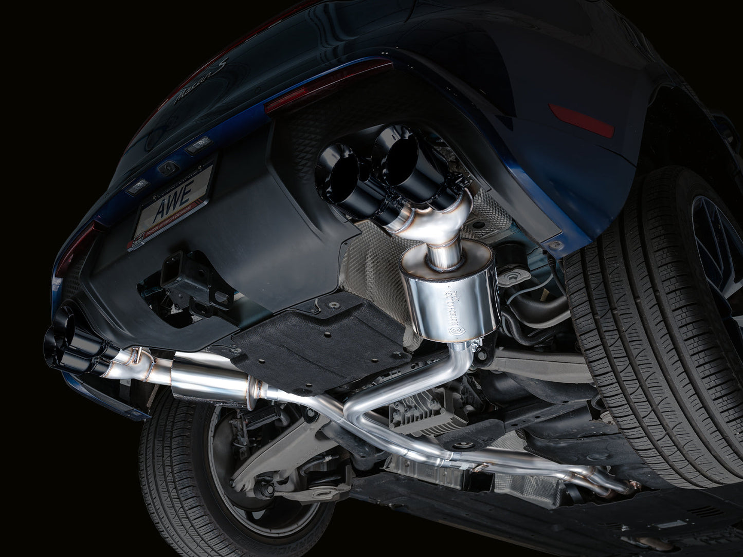 AWE Tuning Touring Edition Catback Exhaust w/ Diamond Black Tips for 19-21 Porsche Macan 3.0T/2.9TT (3015-43951)