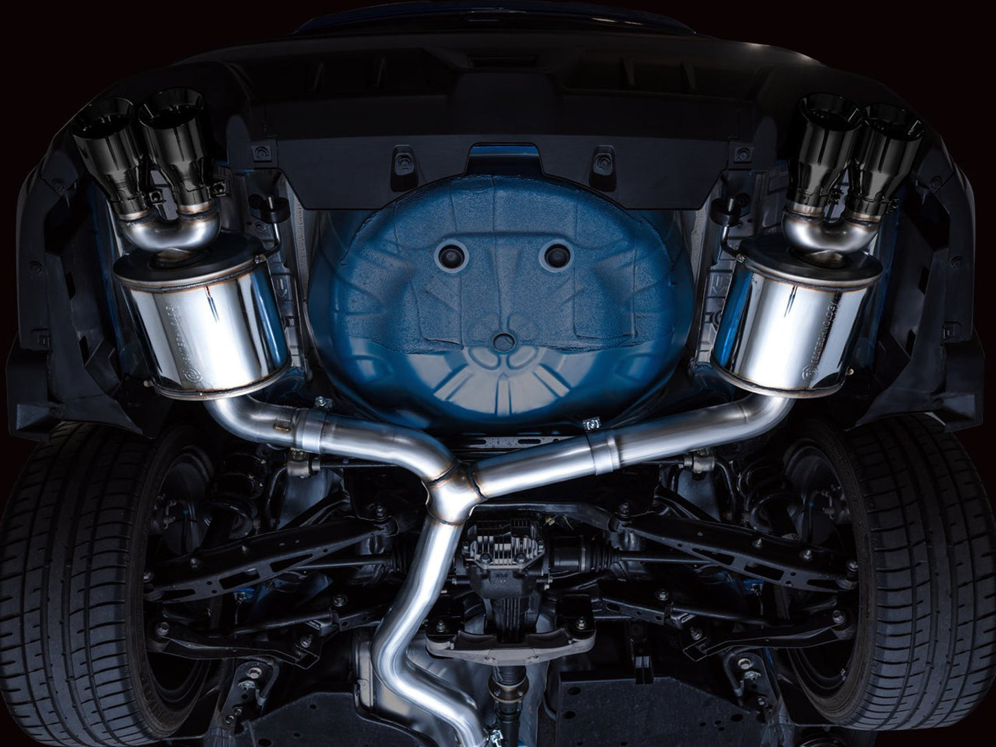 AWE Tuning Touring Edition Exhaust - Diamond Black Tips for 2022+ VB Subaru WRX (3015-43979)
