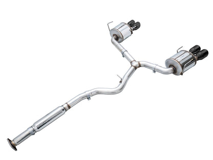 AWE Tuning Touring Edition Exhaust - Diamond Black Tips for 2022+ VB Subaru WRX (3015-43979)