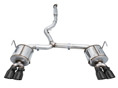 AWE Tuning Touring Edition Exhaust - Diamond Black Tips for 2022+ VB Subaru WRX (3015-43979)