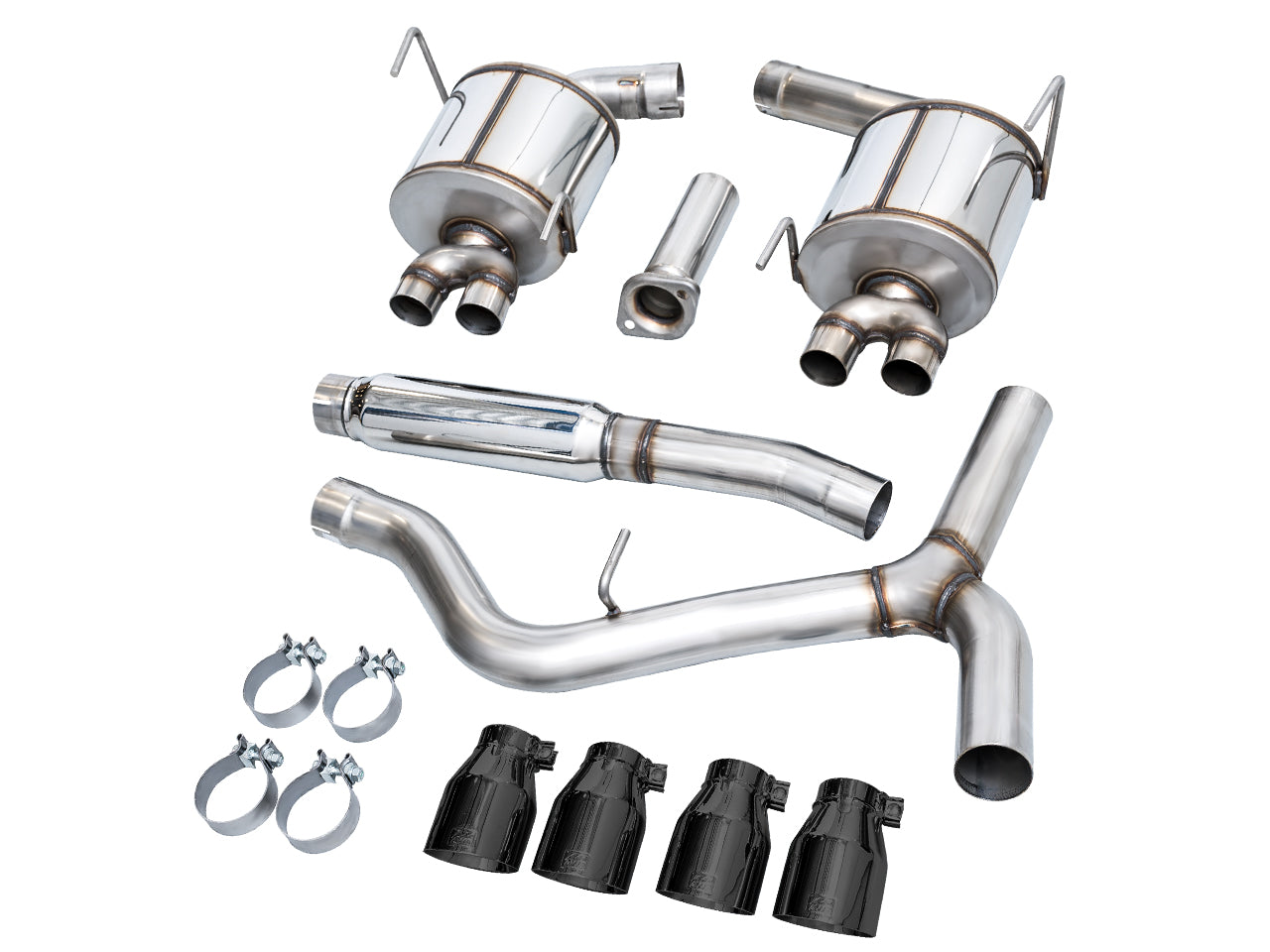AWE Tuning Touring Edition Exhaust - Diamond Black Tips for 2022+ VB Subaru WRX (3015-43979)