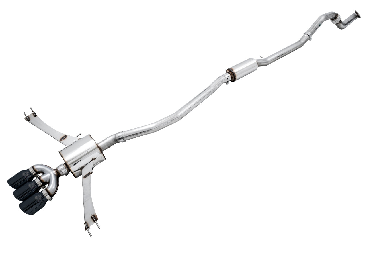 AWE Tuning Touring Edition Exhaust for 10th Gen Civic Si Coupe / Sedan (includes Front Pipe) - Triple Diamond Black Tips (3015-53014)