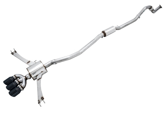 AWE Tuning Touring Edition Exhaust for 10th Gen Civic Si Coupe / Sedan (includes Front Pipe) - Triple Diamond Black Tips (3015-53014)