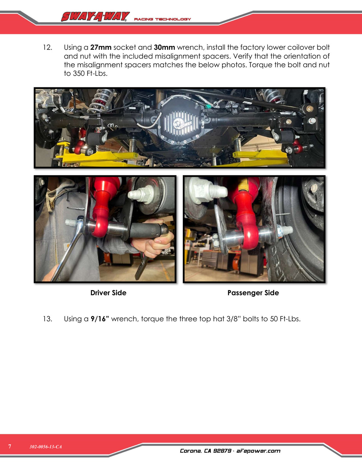 aFe Sway-A-Way 2.5 Rear Coilovers | Ford Bronco (21-26) (302-0056-13-CA)