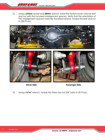 aFe Sway-A-Way 2.5 Rear Coilovers | Ford Bronco (21-26) (302-0056-13-CA)