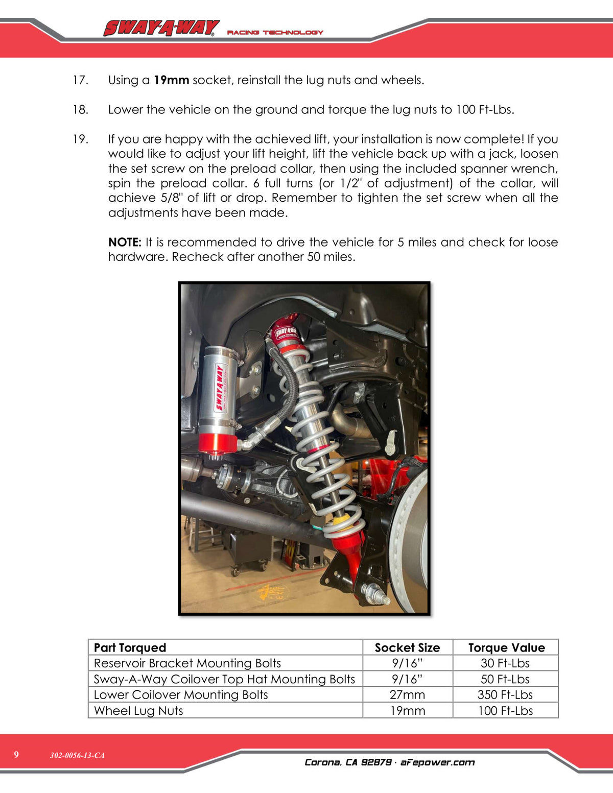 aFe Sway-A-Way 2.5 Rear Coilovers | Ford Bronco (21-26) (302-0056-13-CA)