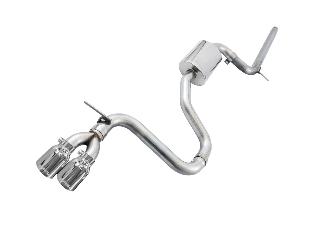AWE Tuning Track Edition Exhaust for VW MK7 Golf 1.8T - Chrome Silver Tips (90mm) (3020-22020)