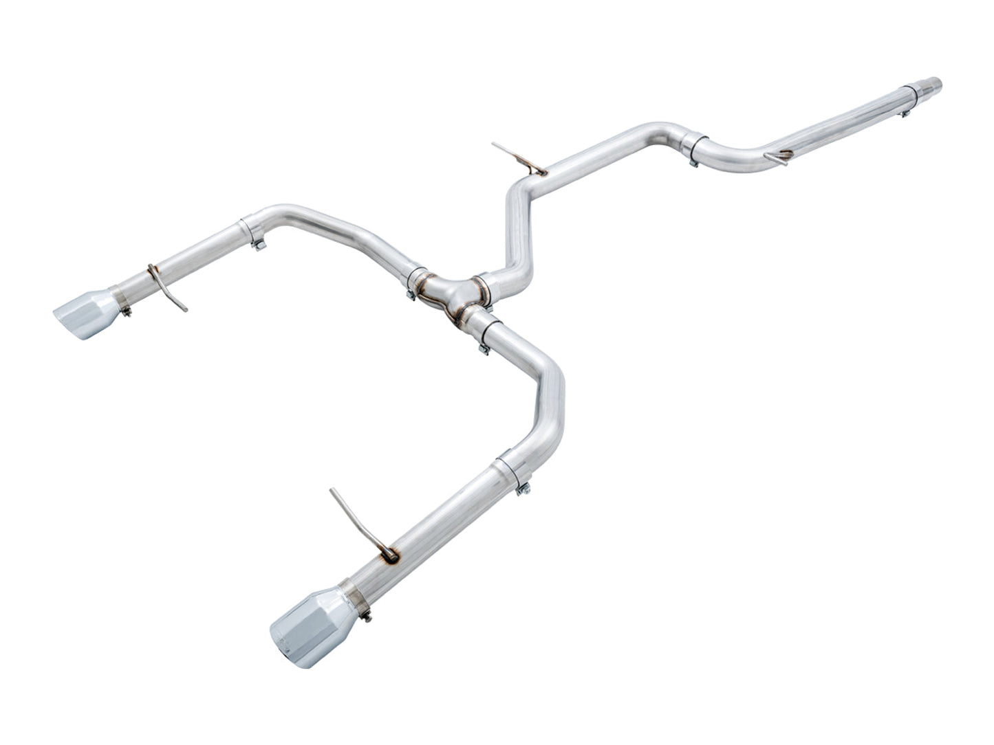 AWE Tuning Track Edition Exhaust - Non-Resonated - for MK7 Jetta GLI w/ Stock Downpipe - Chrome Silver Tips (3020-22034)
