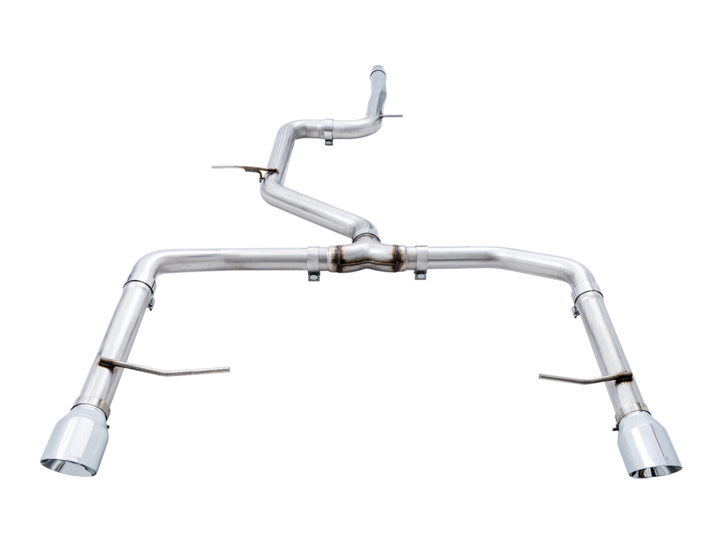 AWE Tuning Track Edition Exhaust - Non-Resonated - for MK7 Jetta GLI w/ Stock Downpipe - Chrome Silver Tips (3020-22034)