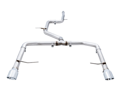 AWE Tuning Track Edition Exhaust - Non-Resonated - for MK7 Jetta GLI w/ Stock Downpipe - Chrome Silver Tips (3020-22034)