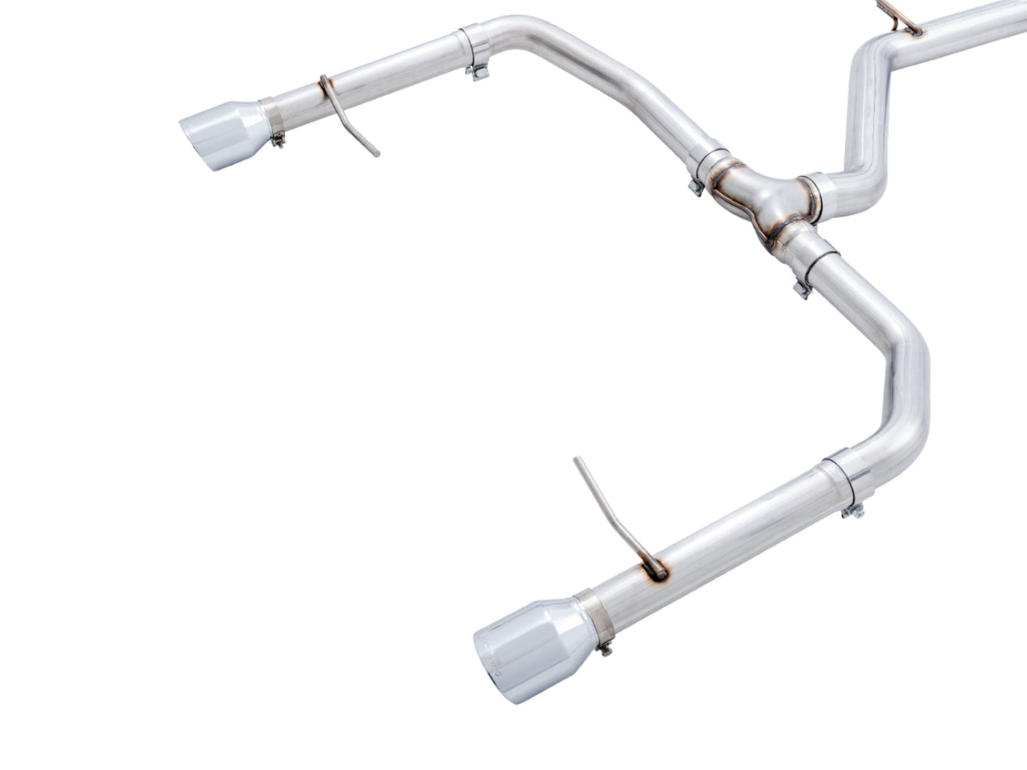 AWE Tuning Track Edition Exhaust - Non-Resonated - for MK7 Jetta GLI w/ Stock Downpipe - Chrome Silver Tips (3020-22034)