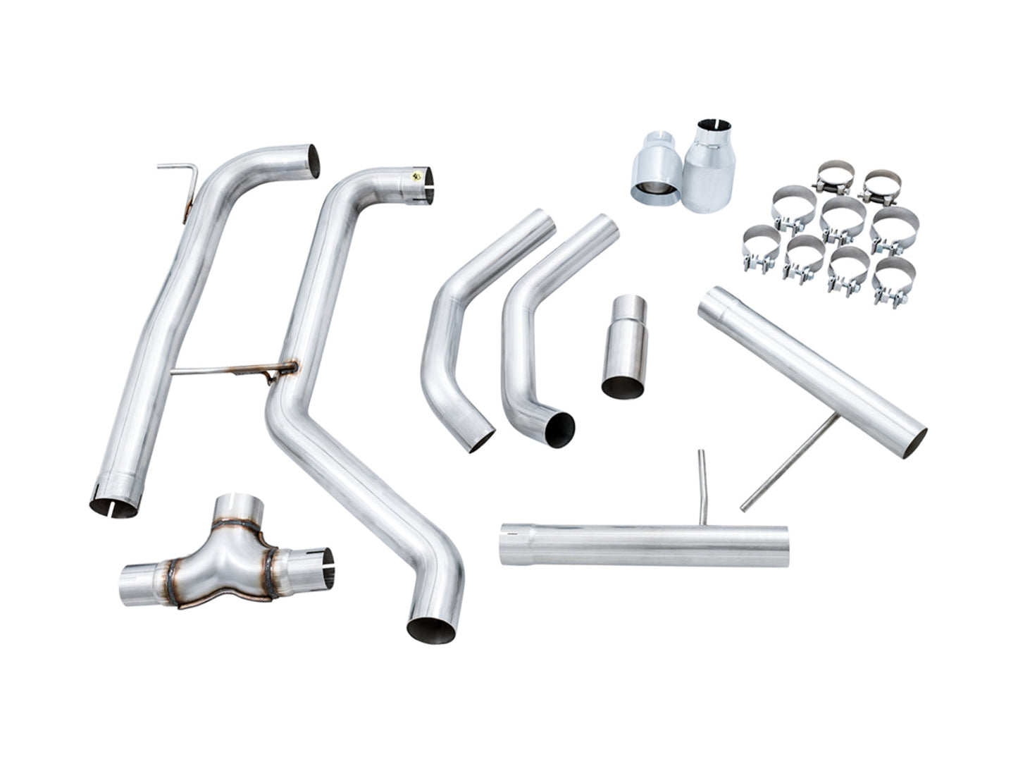 AWE Tuning Track Edition Exhaust - Non-Resonated - for MK7 Jetta GLI w/ Stock Downpipe - Chrome Silver Tips (3020-22034)