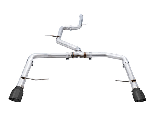 AWE Tuning Track Edition Exhaust - Non-Resonated - for MK7 Jetta GLI w/ Stock Downpipe - Diamond Black Tips (3020-23036)