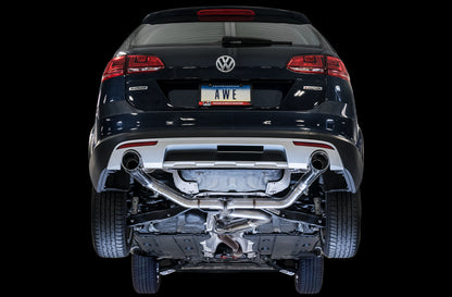 AWE Tuning Track Edition Exhaust for VW Golf Alltrack / Sportwagen 4Motion - Chrome Silver Tips (3020-32044)