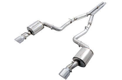 AWE Tuning Touring Edition Exhaust for 15+ Charger 6.4 / 6.2 SC - Non-Resonated - Chrome Silver Tips (3020-32056)