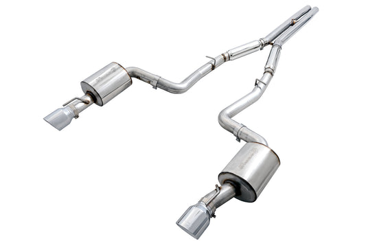 AWE Tuning Touring Edition Exhaust for 15+ Charger 6.4 / 6.2 SC - Non-Resonated - Chrome Silver Tips (3020-32056)