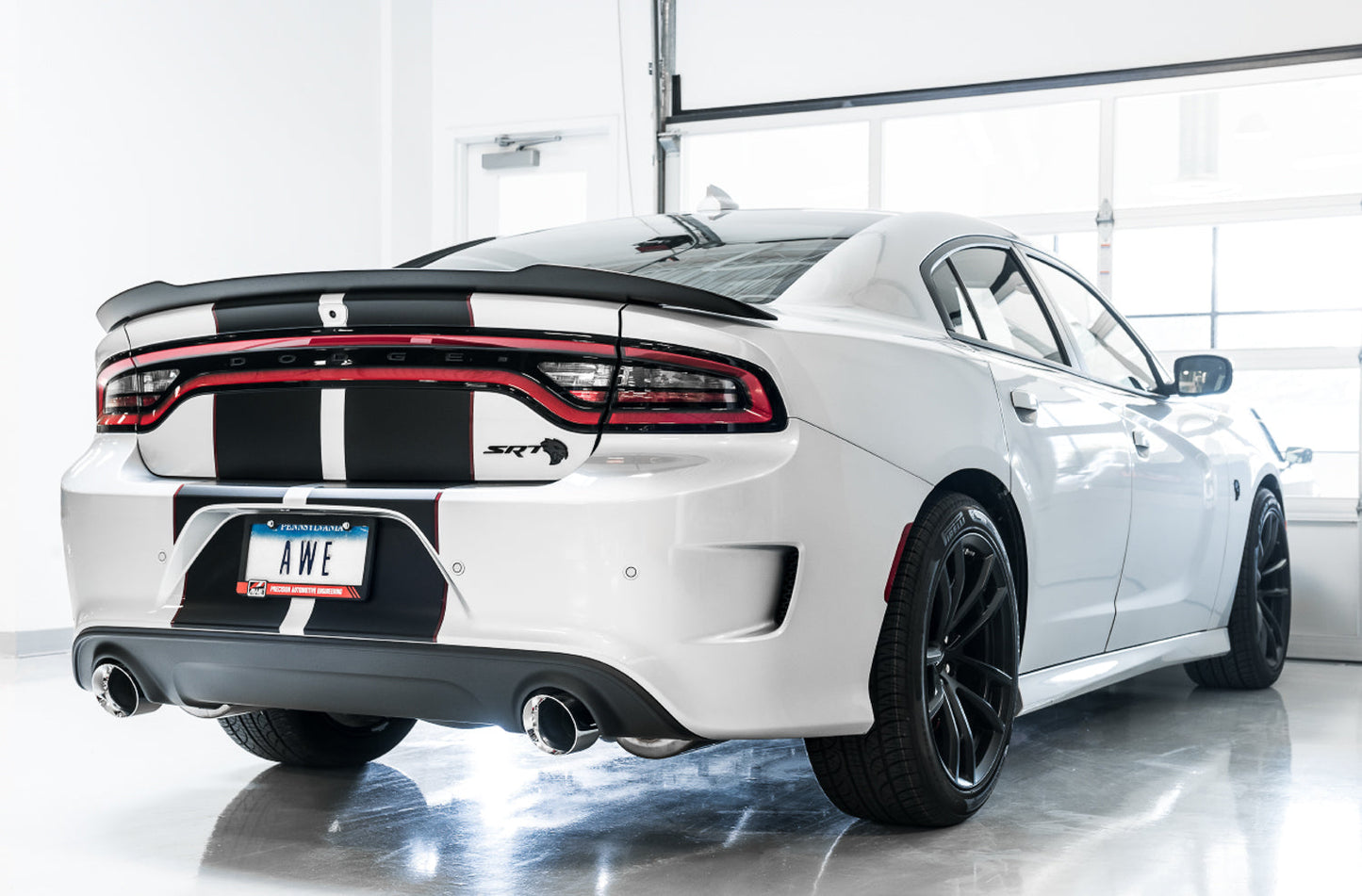 AWE Tuning Touring Edition Exhaust for 15+ Charger 6.4 / 6.2 SC - Non-Resonated - Chrome Silver Tips (3020-32056)